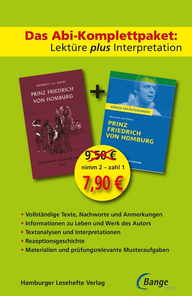 Produktbild: Prinz Friedrich von Homburg von Heinrich von Kleist &ndash; Lekt&uuml;re plus Interpretation