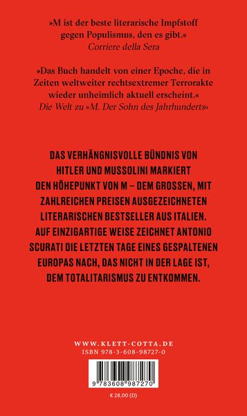 Produktbild: M. Die letzten Tage von Europa