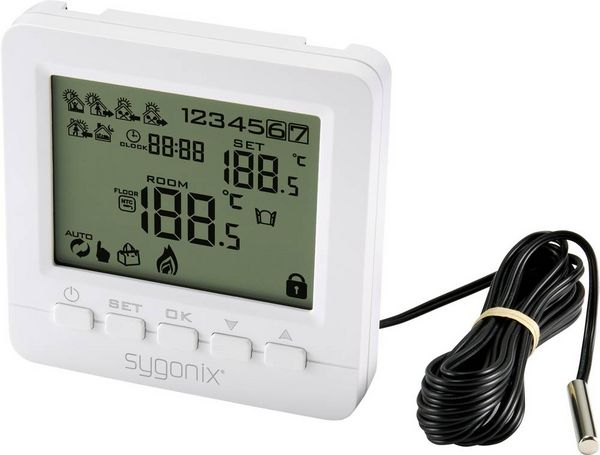 Produktbild: Sygonix SY-4500818 Raumthermostat Unterputz Wochenprogramm 1St.