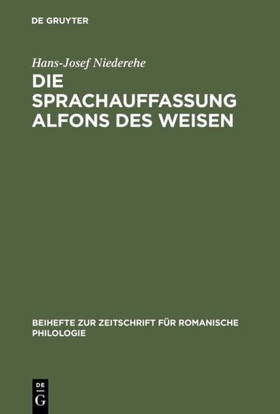 Produktbild: Die Sprachauffassung Alfons des Weisen