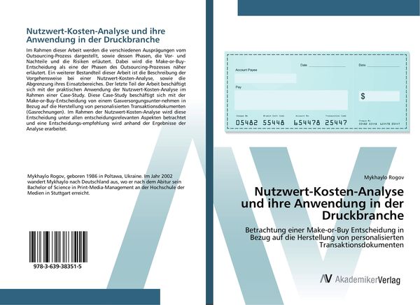 Produktbild: Nutzwert-Kosten-Analyse und ihre Anwendung in der Druckbranche
