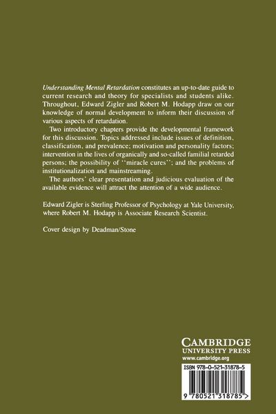 Produktbild: Understanding Mental Retardation