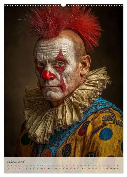 Produktbild: Circus Faces (Wall Calendar 2026 DIN A2 portrait), CALVENDO 12 Month Wall Calendar