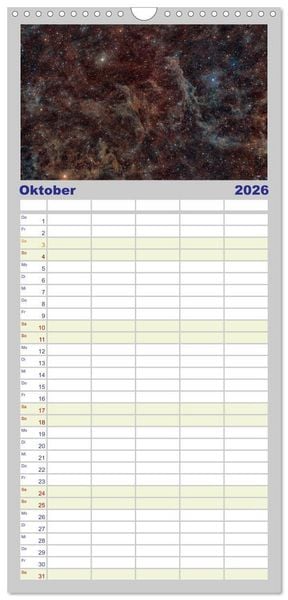 Produktbild: Familienplaner 2026 - Deepsky 2026 mit 5 Spalten (Wandkalender, 21 x 45 cm) CALVENDO