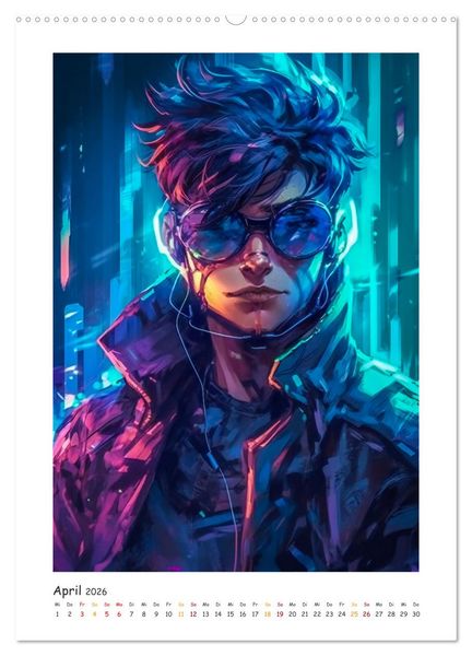 Produktbild: Coole Cyber Boys (Wandkalender 2026 DIN A2 hoch), CALVENDO Monatskalender