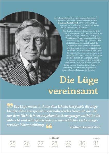 Produktbild: DIE ZEIT Philosophie Wochen-Kulturkalender 2027 - 53 Denkanst&ouml;&szlig;e f&uuml;r 2027