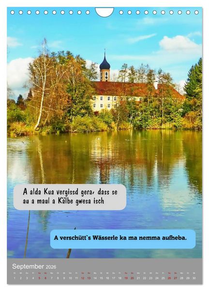 Produktbild: Schw&auml;bische Sprichw&ouml;rter Oifach g`redt (Wandkalender 2026 DIN A4 hoch), CALVENDO Monatskalender