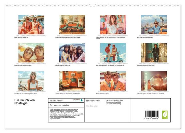 Produktbild: Ein Hauch von Nostalgie (hochwertiger Premium Wandkalender 2026 DIN A2 quer), Kunstdruck in Hochglanz