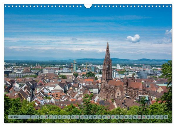 Produktbild: Freiburg im Breisgau - Die Schwarzwaldmetropole (Wandkalender 2026 DIN A3 quer), CALVENDO Monatskalender