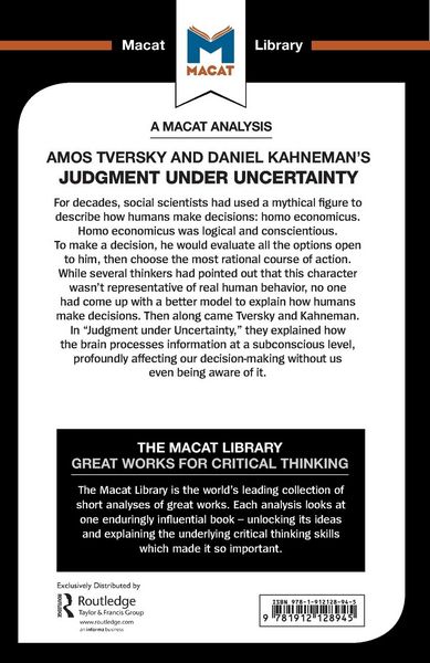 Produktbild: An Analysis of Amos Tversky and Daniel Kahneman's Judgment under Uncertainty