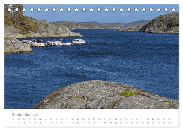 Produktbild: Bohusl&auml;n - Idyllische Sch&auml;renlandschaft an Schwedens Westk&uuml;ste (Tischkalender 2026 DIN A5 quer), CALVENDO Monatskalender