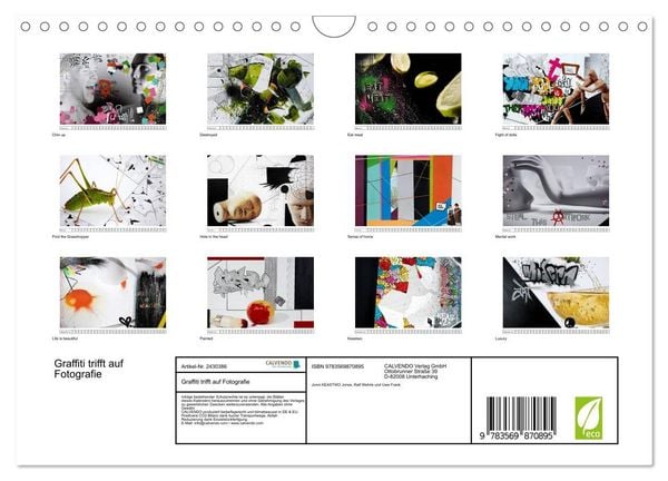 Produktbild: Graffiti trifft auf Fotografie (Wandkalender 2027 DIN A4 quer), CALVENDO Monatskalender