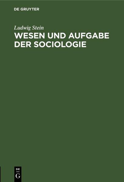 Produktbild: Wesen und Aufgabe der Sociologie