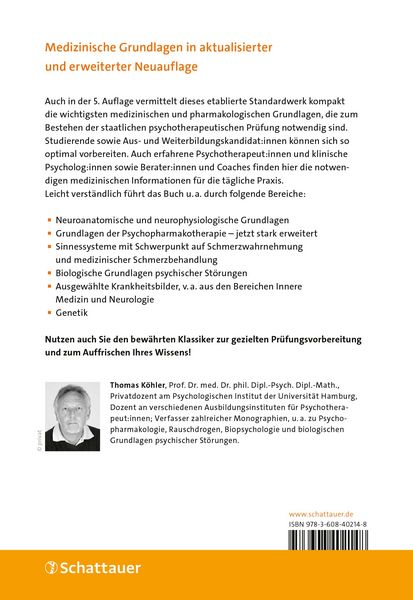 Produktbild: Medizin f&uuml;r Psychologen und Psychotherapeuten