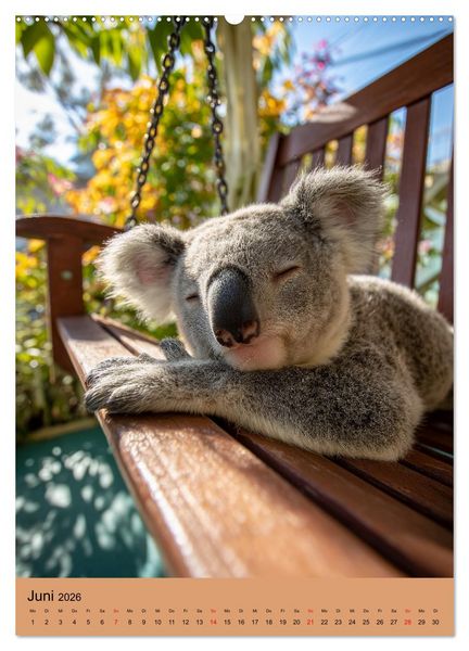 Produktbild: Workaholic - Mach mal Pause und chill wie ein Koala (hochwertiger Premium Wandkalender 2026 DIN A2 hoch), Kunstdruck in Hochglanz