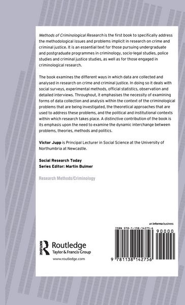 Produktbild: Methods of Criminological Research