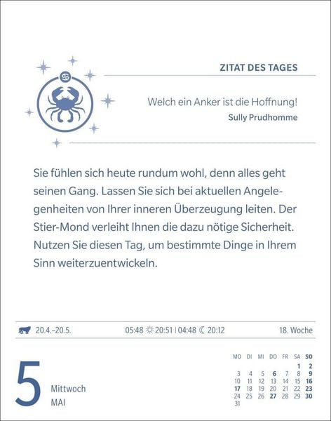 Produktbild: Krebs Sternzeichenkalender 2027 - Tagesabrei&szlig;kalender - Ihr Horoskop f&uuml;r jeden Tag