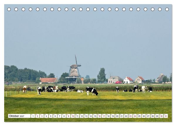 Produktbild: Hausbooturlaub Niederlande - Friesland und Groningen (Tischkalender 2027 DIN A5 quer), CALVENDO Monatskalender
