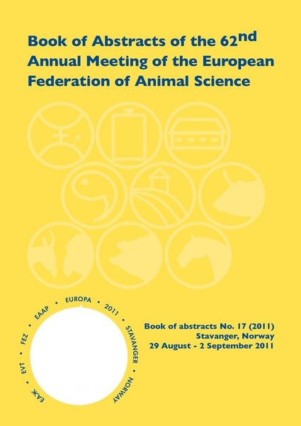 Produktbild: Book of Abstracts of the 62nd Annual Meeting of the European Association for Animal Production