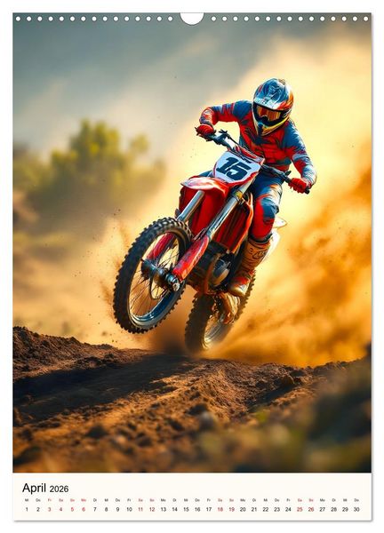 Produktbild: Kickstart the Year - Dirt, Speed und Adrenalin (Wandkalender 2026 DIN A3 hoch), CALVENDO Monatskalender