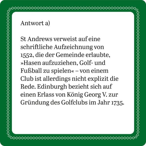 Produktbild: Das Golf-Quiz (Neuauflage)