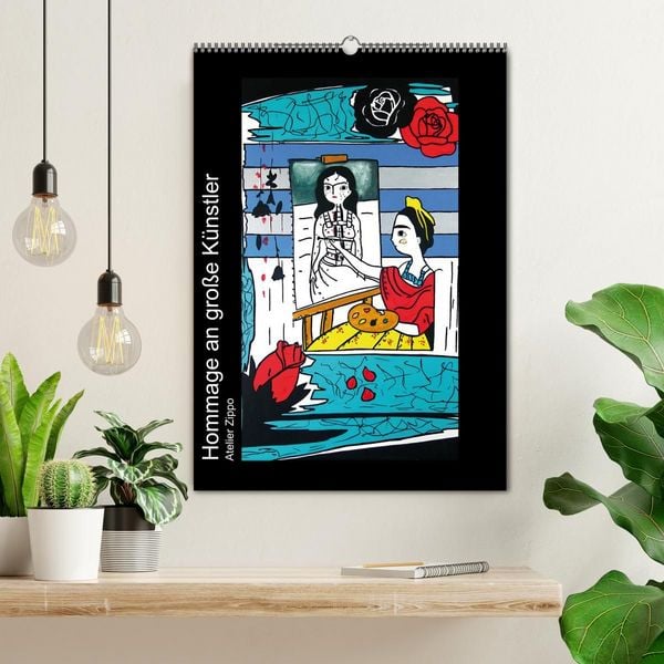 Produktbild: Hommage an gro&szlig;e K&uuml;nstler (Wandkalender 2027 DIN A2 hoch), CALVENDO Monatskalender