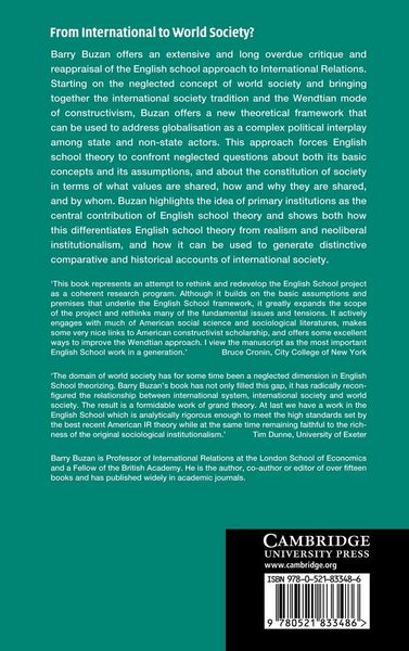 Produktbild: From International to World Society?