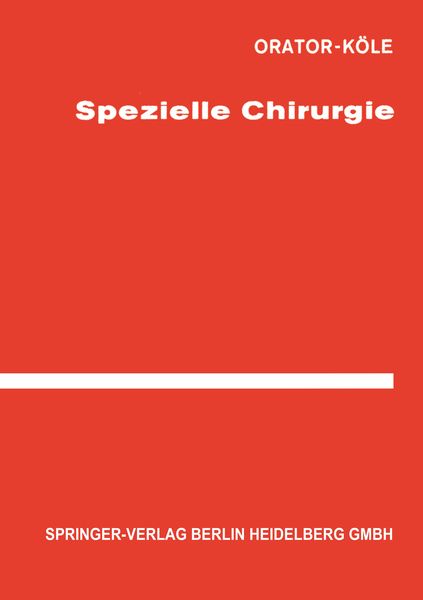 Produktbild: Spezielle Chirurgie