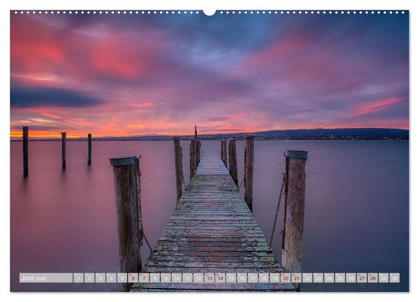 Produktbild: Bodensee-Stimmungen (hochwertiger Premium Wandkalender 2026 DIN A2 quer), Kunstdruck in Hochglanz