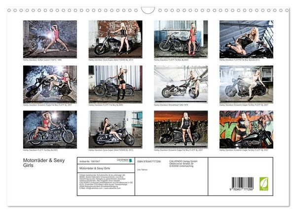 Produktbild: Motorr&auml;der & Sexy Girls (Wandkalender 2026 DIN A3 quer), CALVENDO Monatskalender
