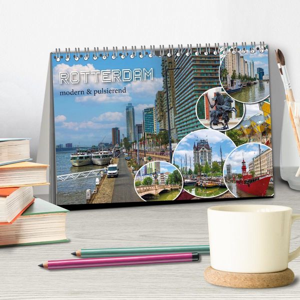 Produktbild: Rotterdam - modern und pulsierend (Tischkalender 2026 DIN A5 quer), CALVENDO Monatskalender
