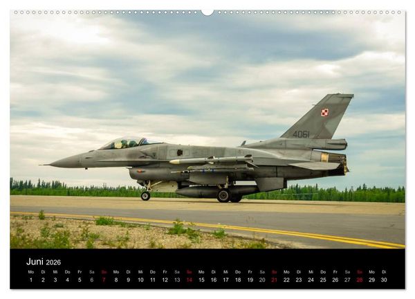 Produktbild: F-16 Fliegende Legende (Wandkalender 2026 DIN A2 quer), CALVENDO Monatskalender