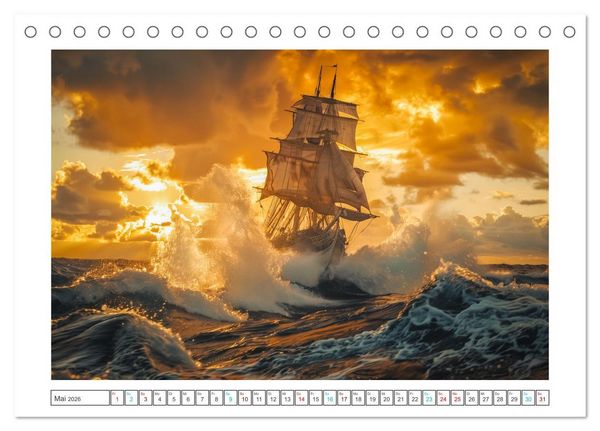 Produktbild: Wind und Wogen (Tischkalender 2026 DIN A5 quer), CALVENDO Monatskalender