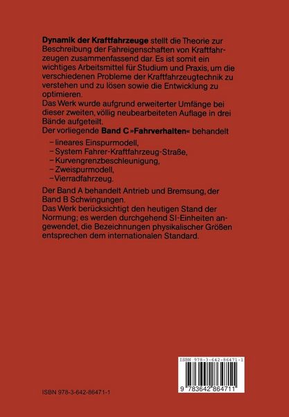 Produktbild: Dynamik der Kraftfahrzeuge