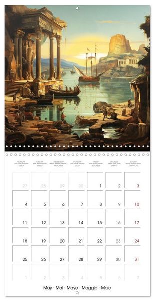Produktbild: Splendeurs de la Gr&egrave;ce Antique (Calendrier mural carr&eacute; 2026 30x30 cm) Calendrier double avec une page pour vos prises de notes