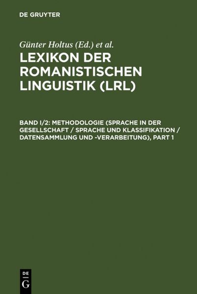 Produktbild: Methodologie (Sprache in der Gesellschaft / Sprache und Klassifikation / Datensammlung und -verarbeitung)