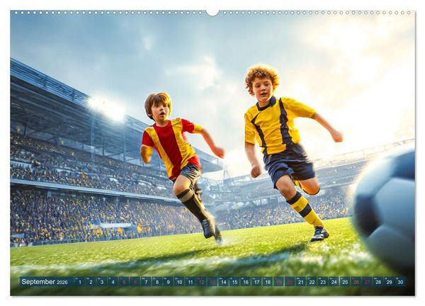 Produktbild: Fussball - Kids in Action (Wandkalender 2026 DIN A2 quer), CALVENDO Monatskalender