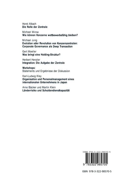 Produktbild: Neue Konzernstrukturen bei Gro&szlig;unternehmen und im Mittelstand