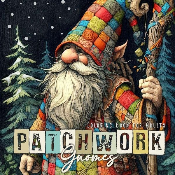 Produktbild: Patchwork Gnomes Coloring Book for Adults