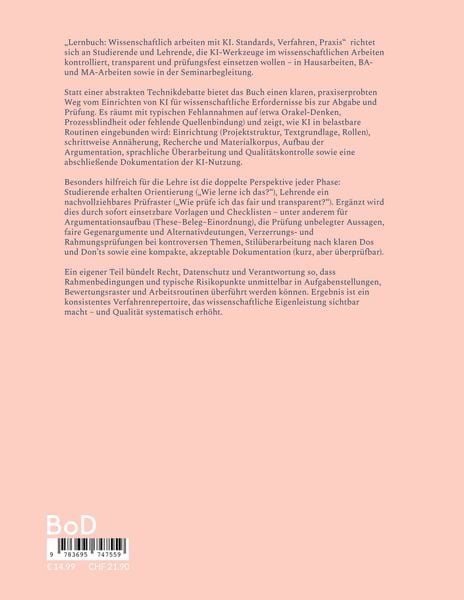 Produktbild: Lernbuch: Wissenschaftliches Arbeiten mit KI