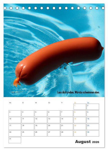 Produktbild: Ist mir Wurst Kalender (Tischkalender 2026 DIN A5 hoch), CALVENDO Monatskalender
