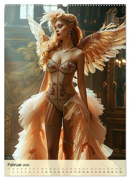 Produktbild: Burlesque. Verf&uuml;hrerische Frauen im Stil der 20er Jahre (Wandkalender 2026 DIN A2 hoch), CALVENDO Monatskalender