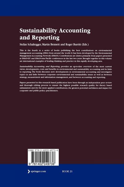 Produktbild: Sustainability Accounting and Reporting