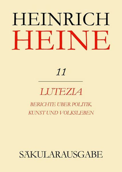 Produktbild: Lutezia. Berichte &uuml;ber Politik, Kunst und Volksleben