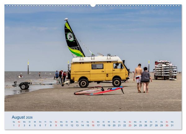 Produktbild: Nordseek&uuml;ste Am Strand von Sankt Peter-Ording (hochwertiger Premium Wandkalender 2026 DIN A2 quer), Kunstdruck in Hochglanz