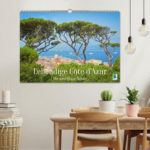 Produktbild: Lebendige Cote d'Azur: Die azurblaue K&uuml;ste (Wandkalender 2026 DIN A2 quer), CALVENDO Monatskalender