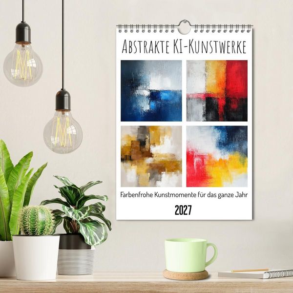 Produktbild: Abstrakte KI-Kunstwerke - Farbenfrohe Kunstmomente f&uuml;r das ganze Jahr (Wandkalender 2027 DIN A4 hoch), CALVENDO Monatskalender