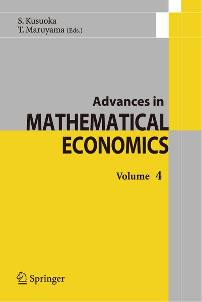 Produktbild: Advances in Mathematical Economics 4