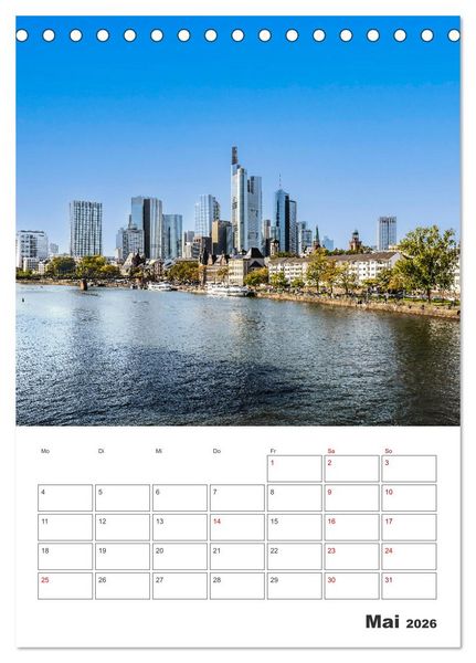 Produktbild: Frankfurt am Main - Impressionen aus der Finanzmetropole (Tischkalender 2026 DIN A5 hoch), CALVENDO Monatskalender