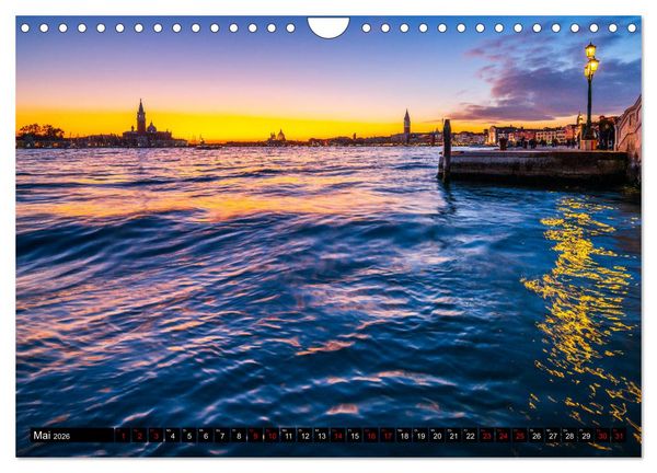 Produktbild: Venedig - Pal&auml;ste, Br&uuml;cken und Kan&auml;le (Wandkalender 2026 DIN A4 quer), CALVENDO Monatskalender